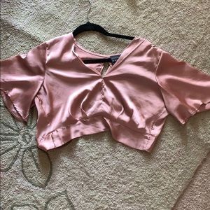 Satin crop top